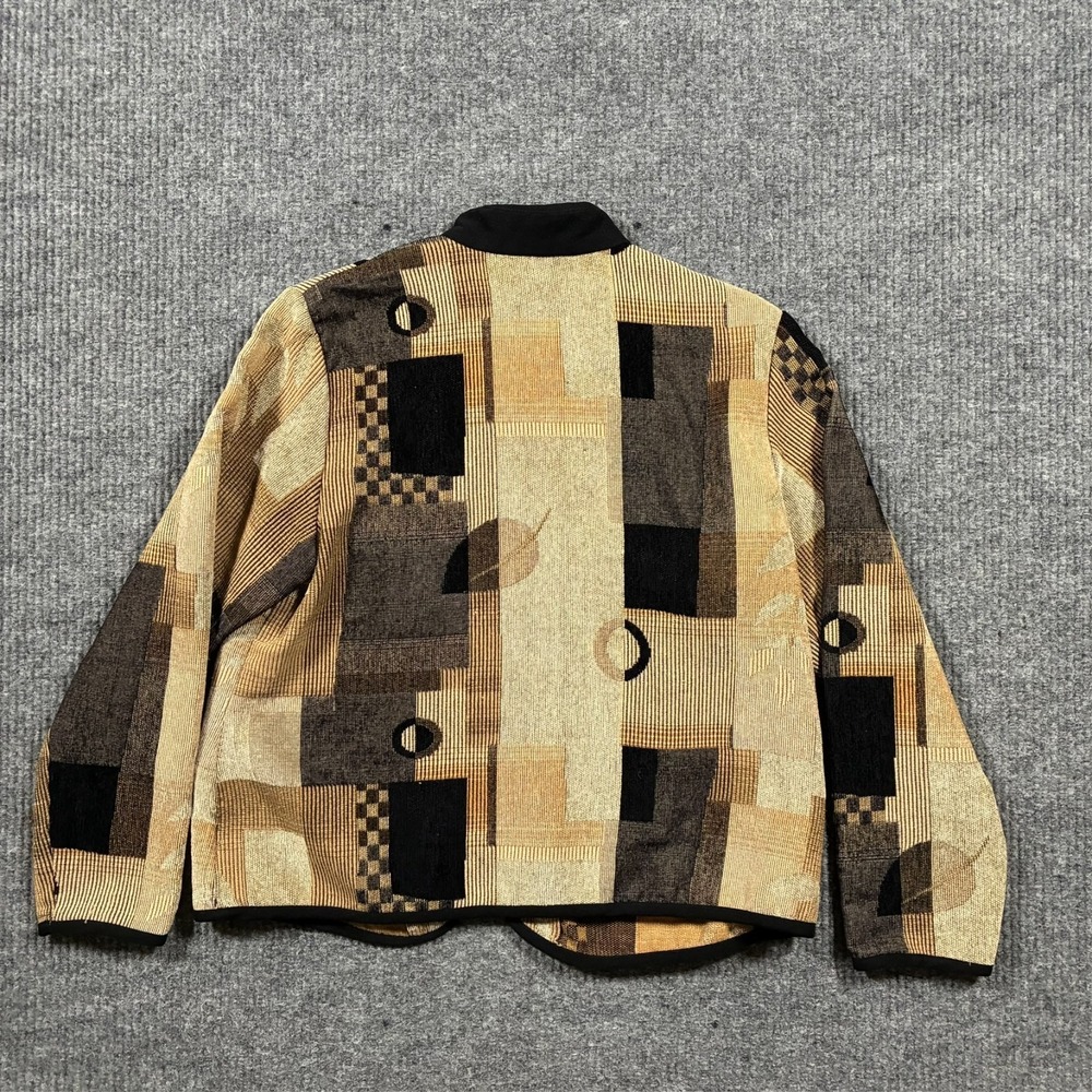 Vintage Preswick & Moore Petite Abstract Tapestry Jacket Womens PL Long Sleeve - Picture 2 of 8